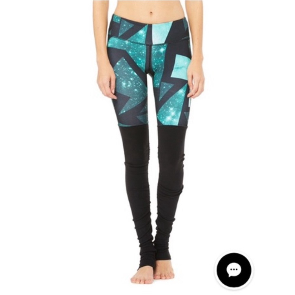 Alo Yoga Pants Green and Black Size Small